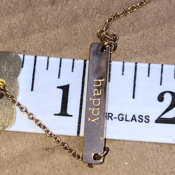 Not for Sale Jook and Nona (Happy) simple classic necklace gold tone pop - Picture 5 of 7